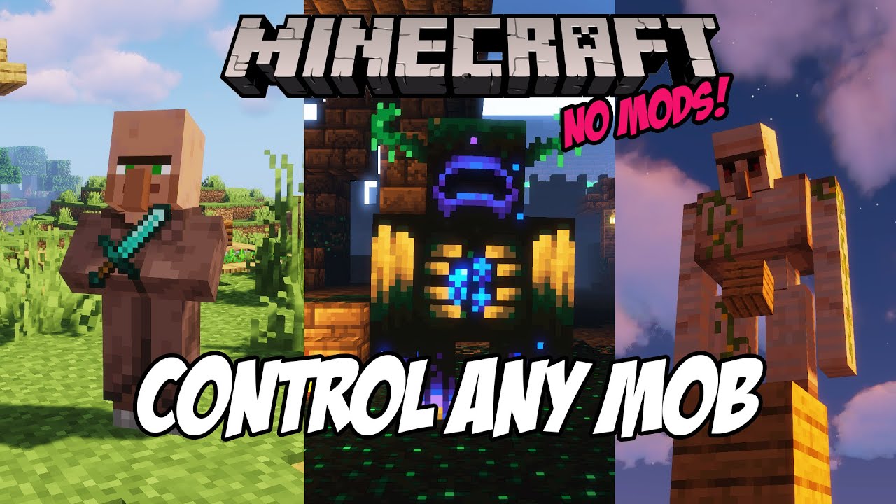 How To Control ANY MOB Without MODS in MINECRAFT!?