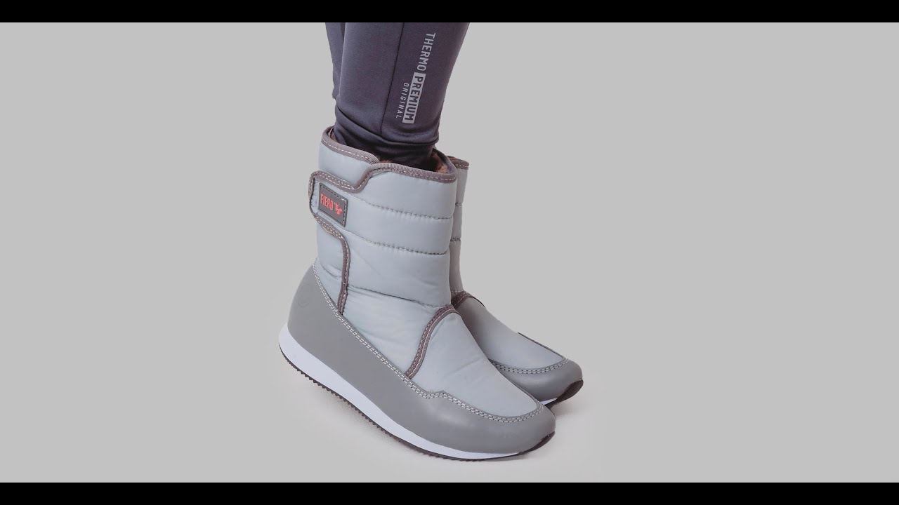 Bota Feminina Runny Padded forrada em lã natural de carneiro Fiero