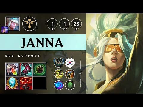 Janna Support vs Rakan - KR Challenger Patch 25.14