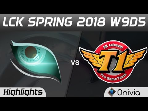 KDM vs SKT Highlights Game 3 LCK Spring 2018 W9D5 Kongdoo Monster vs SK Telecom T1 by Onivia
