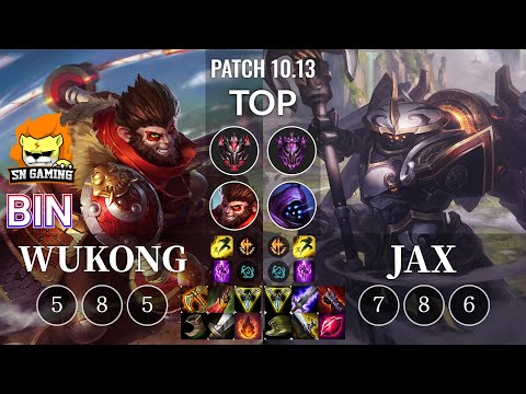 SN bin Wukong vs Jax Top - KR Patch 10.13