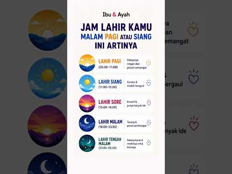 Kamu Lahir Jam Berapa? Malam, Pagi, atau Siang Ini Artinya Menurut Kepercayaan #ibudanayah