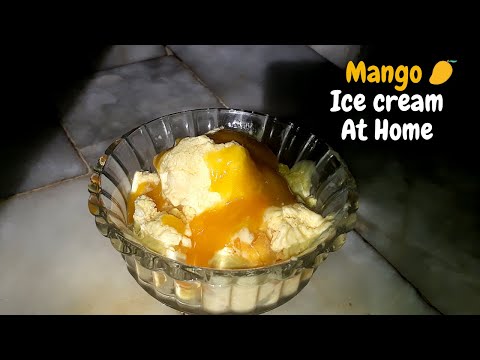 Mango Ice Cream Recipe - Homemade Ice cream (Only 3 Ingredients) | No Eggs | No Ice Cream Machine