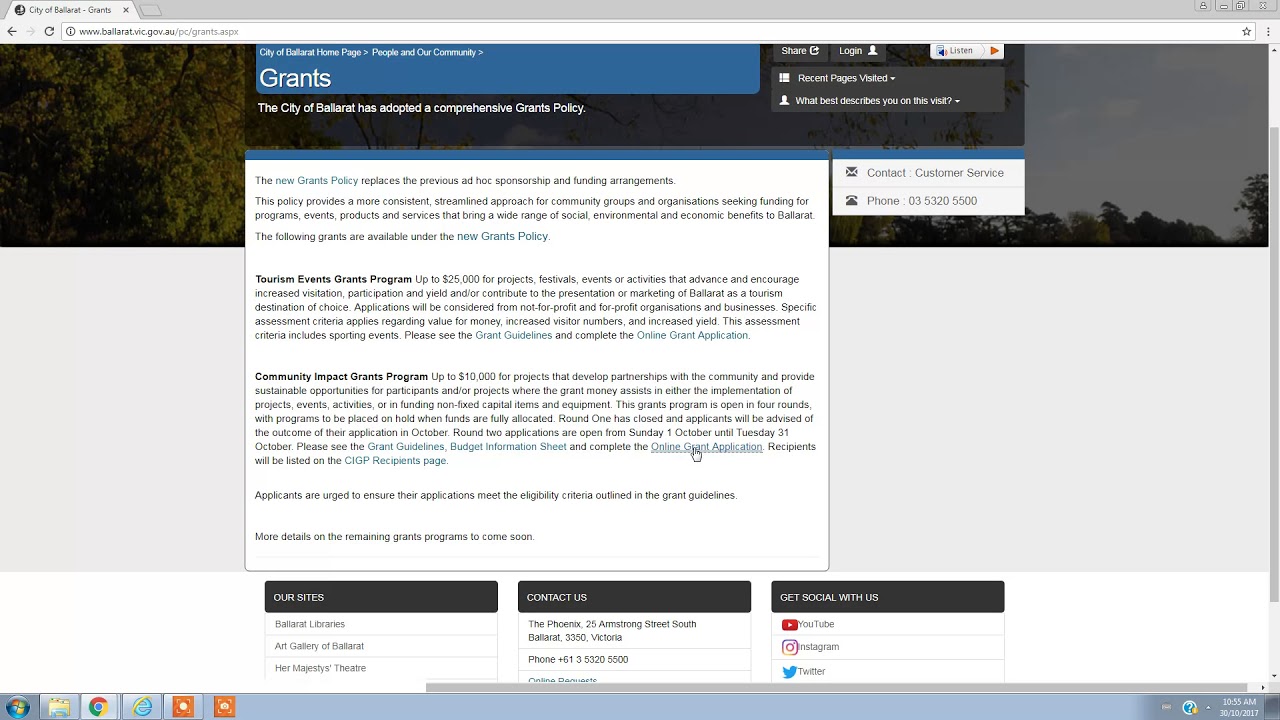 Community Impact Grant Program help 1