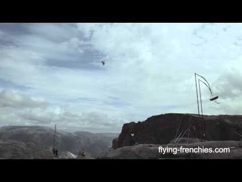 Human catapult into the Fjords