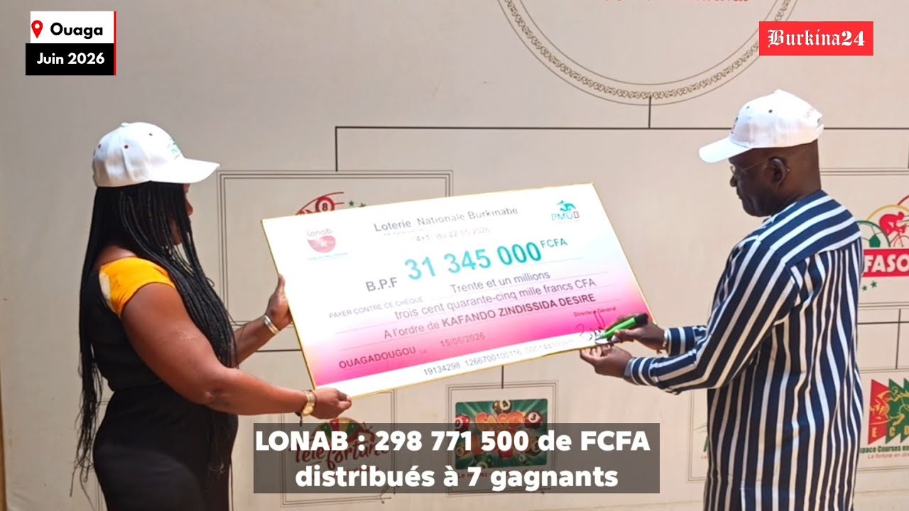 LONAB : 298 771 500 de FCFA distribués à 7 gagnants