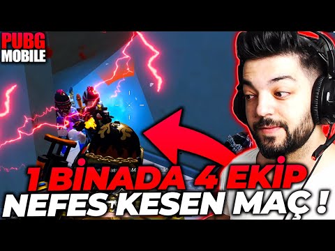 1 BİNADA 4 EKİP !! NEFES KESEN MAÇ PUBG Mobile