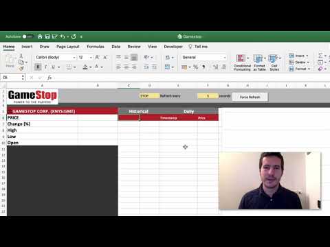 TRACK Gamestop in Excel with Stocks Formulas & VBA!