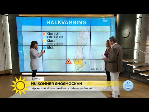 Nu blir det rejäl snösmocka – varning för ishalka  - Nyheterna (TV4)