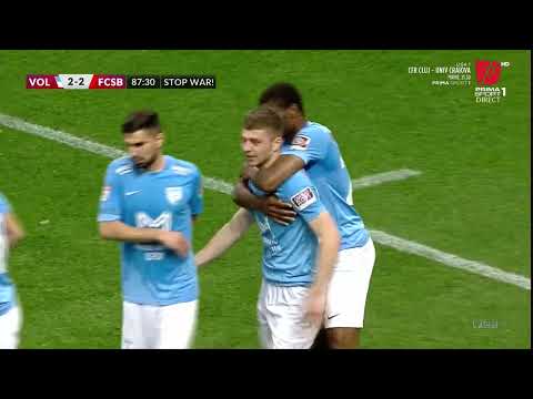 GOOOL! FC Voluntari - FCSB 2-2. Costin egalează din nou, dar și această reușită este din offside