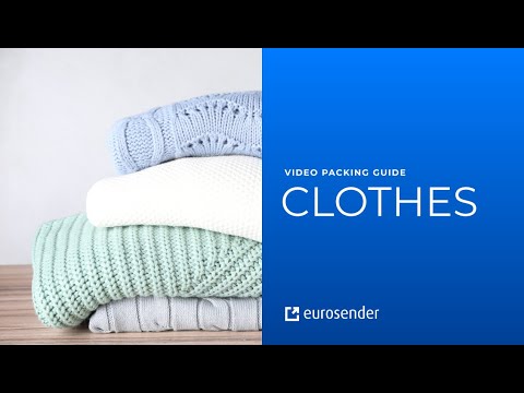 Part of a video titled How to pack clothes for shipping | Packaging guide for ... - YouTube