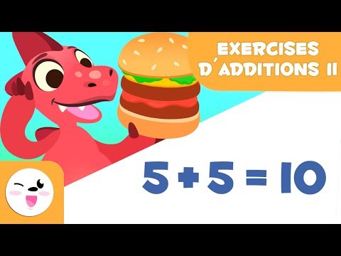 Exercices d'additions II - Apprends à additionner avec Dino - Mathématiques pour enfants