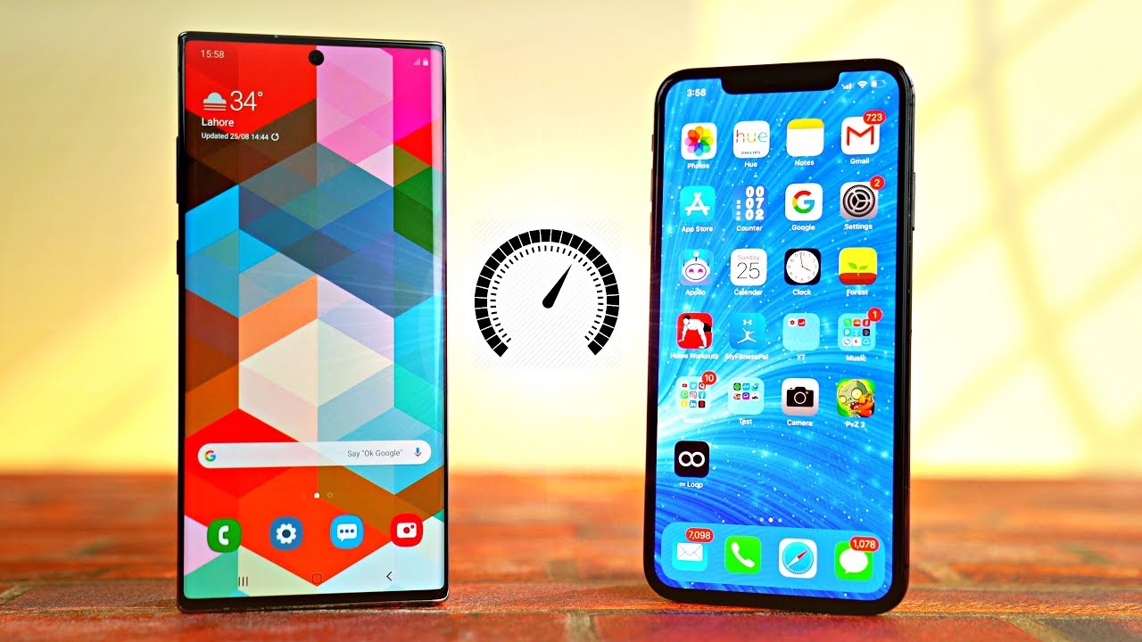 Samsung Galaxy Note 10 Plus vs iPhone XS MAX - Speed Test! (WOW)
