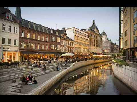 A cidade velha de Aarhus Dinamarca