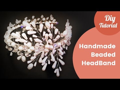 Handmade Beaded Headband - Hair Accessories. DIY Craft...