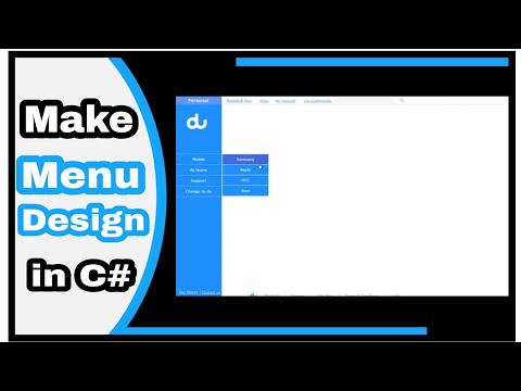 How To Design Unique Menu in Csharp Visual Studio 2012 Step by Step Easily