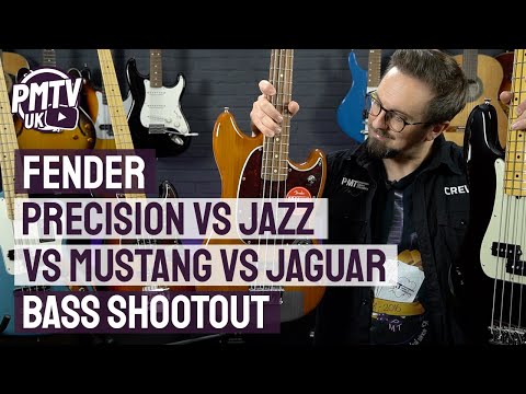 Fender Bass Comparison -  Precision vs Jazz vs Mustang vs Jaguar Bass - What's The Difference?