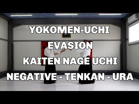 Yokomen-Uchi, Evasion, Kaiten Nage Uchi, Negative - Tenkan - Ura / Aikido techniques