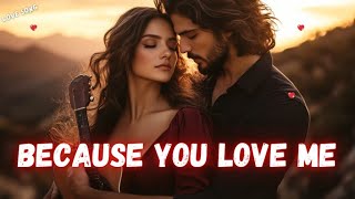 💕 Because You Love Me 💖 A Love Romantic English Song (Lyrics) About How You Changed My World 💋🎵