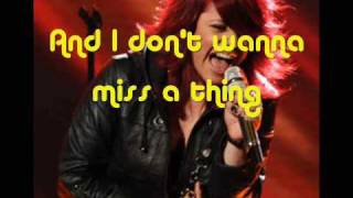 Allison Iraheta - I Don&#39;t Want To Miss A Thing (Studio) With Lyrics ON SCREEN [HQ]