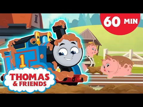 Thomas & Friends Make a Muddy Mess! | Thomas & Friends: All Engines Go! | 60+ Minutes - Kids TV Series, Kingdom Kids Zone - Thomas & Friends