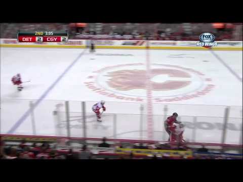 Valtteri Filppula goal 2-2 Mar 13 2013 Detroit Red Wings vs Calgary Flames NHL Hockey