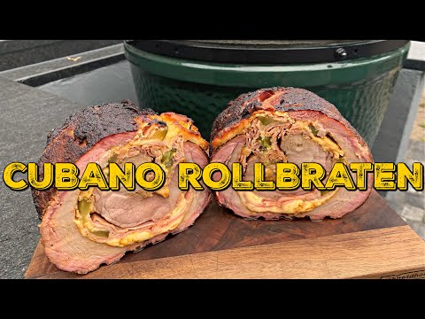 CUBANO ROLLBRATEN VOM GRILL - Cuban Style stuffed Pork Roast
