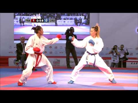 Ana LENARD vs Lucie IGNACE. FINAL Female Kumite -61kg. European Karate Championships 2015