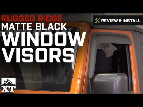 Jeep Wrangler Rugged Ridge Matte Black Window Visors (2007-2017 JK) Review & Install