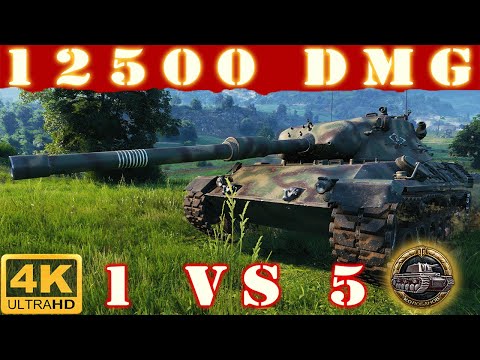 ✔️ Leopard 1 WoT ◼️ 12.5K Damage • 1 VS 5 ◼️ WoT Replays gameplay