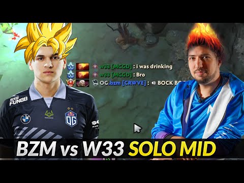 W33 vs BZM at mid lane - WTF 900gpm SUPER Fast farming
