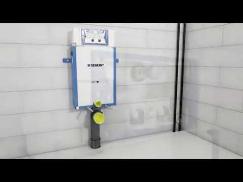 Geberit Kombifix - Předstěnová instalace pro závěsné WC, pro odsávání zápachu, výška 1,08 m 110.367.00.5