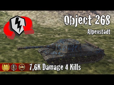 Object 268  |  7,6K Damage 4 Kills  |  WoT Blitz Replays