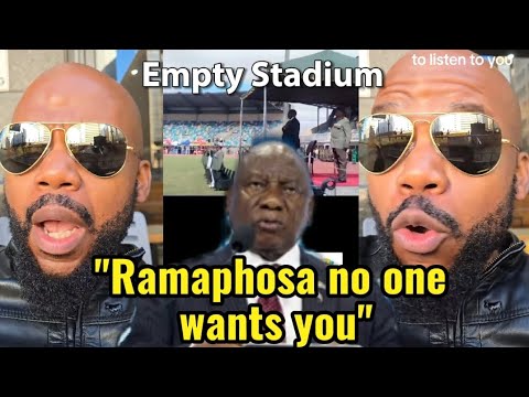 Mzansi celebrate Empty stadium at Bloemfontein with Ramaphosa 