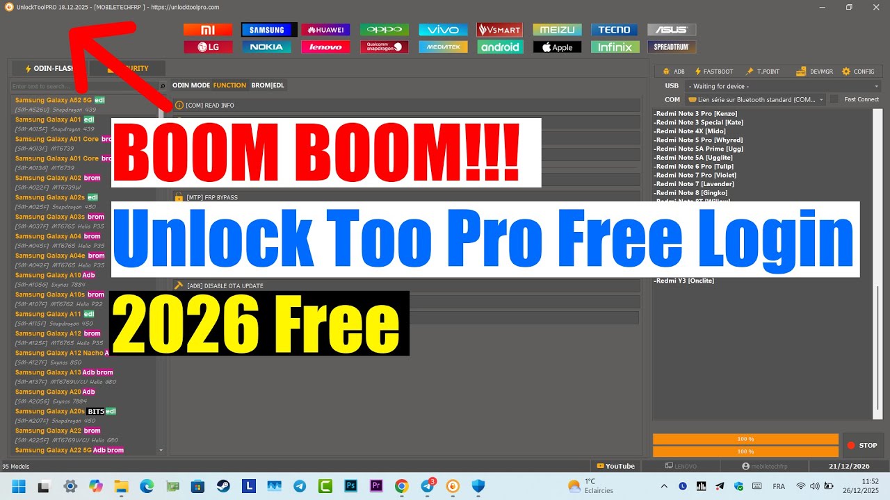 UnlockToolPro 18.12.2025 Released Update, Remove FRP, Unlock FRP, FRP Bypass All Mobiles