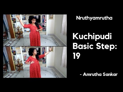 Kuchipudi basic step - 19 ll Amrutha Sankar ll Nruthyamrutha
