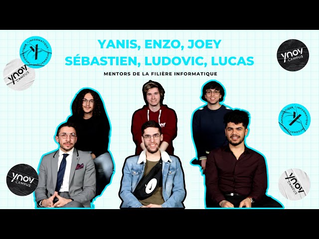 Yanis, Enzo, Joey, Sébastien, Ludovic et Lucas mentors informatique