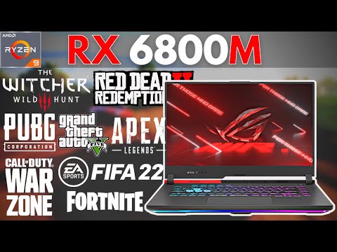 AMD Ryzen 9 5900HX + RX 6800M test in 8 games