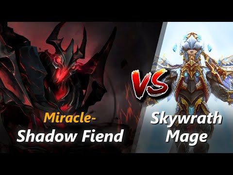 How to Shadow Fiend mid vs Skywrath Mage (feat. Miracle- vs Topson) | First 10 minutes