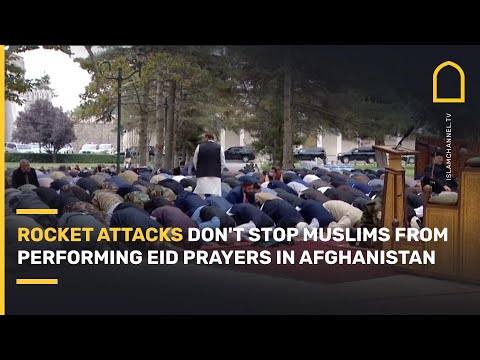 Sound on: Rocket attacks don't stop Muslims from performing Eid prayers in Afghanistan