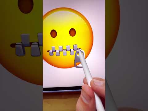 🤐📌 Zipper-Mouth Face Emoji part 2 #emoji #procreate
