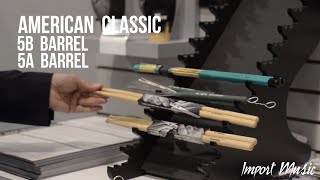 Video thumbnail for American Classic 5A & 5B Barrel - Vic Firth - NAMM 2015 by Import Music USA