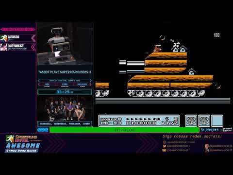 TASBot Plays Super Mario Bros. 3 (Warps by Lord Tom, Tompa & Maru)  - Restream PTBR AGDQ 2020
