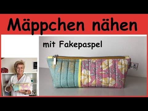 Wie du eine Fakepaspel in ein Mäppchen nähen kannst.