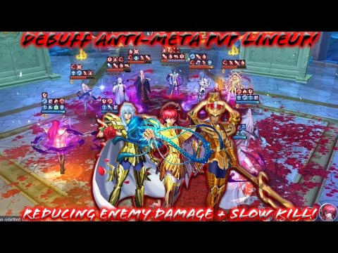 Saint Seiya: Awakening (KOTZ) - Debuff Anti-Meta PvP Lineup! Reducing Opponent Damage + Slow Kill!