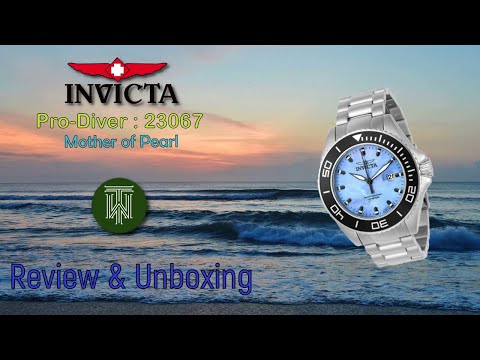 Invicta "Mother of Pearl" Pro-Diver 100m Dive Watch - Review & Unboxing (23067 / Seiko PC32A)