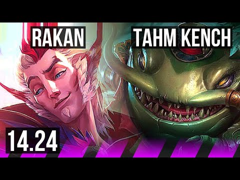 RAKAN & Xayah vs TAHM KENCH & Ezreal (SUP) | NA Master | 14.24
