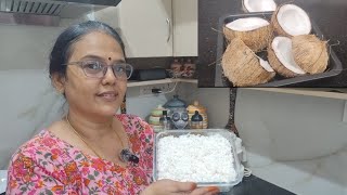 Easy peasy way to grate coconut... கை வலிக்காமல் எளிய முறையில் தேங்காய் துருவல்
