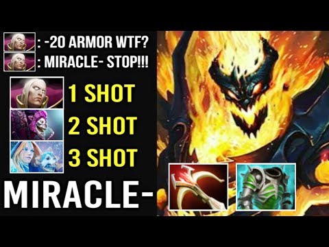 NEW STYLE -20 ARMOR Miracle- Shadow Fiend 1 Shot Invoker Kill Crazy BIG BOSS Meta Dota 2
