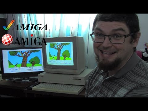 Commodore Amiga 1000 Setting up Playing Retro Games and Review - Floppy Disk Drive Games.